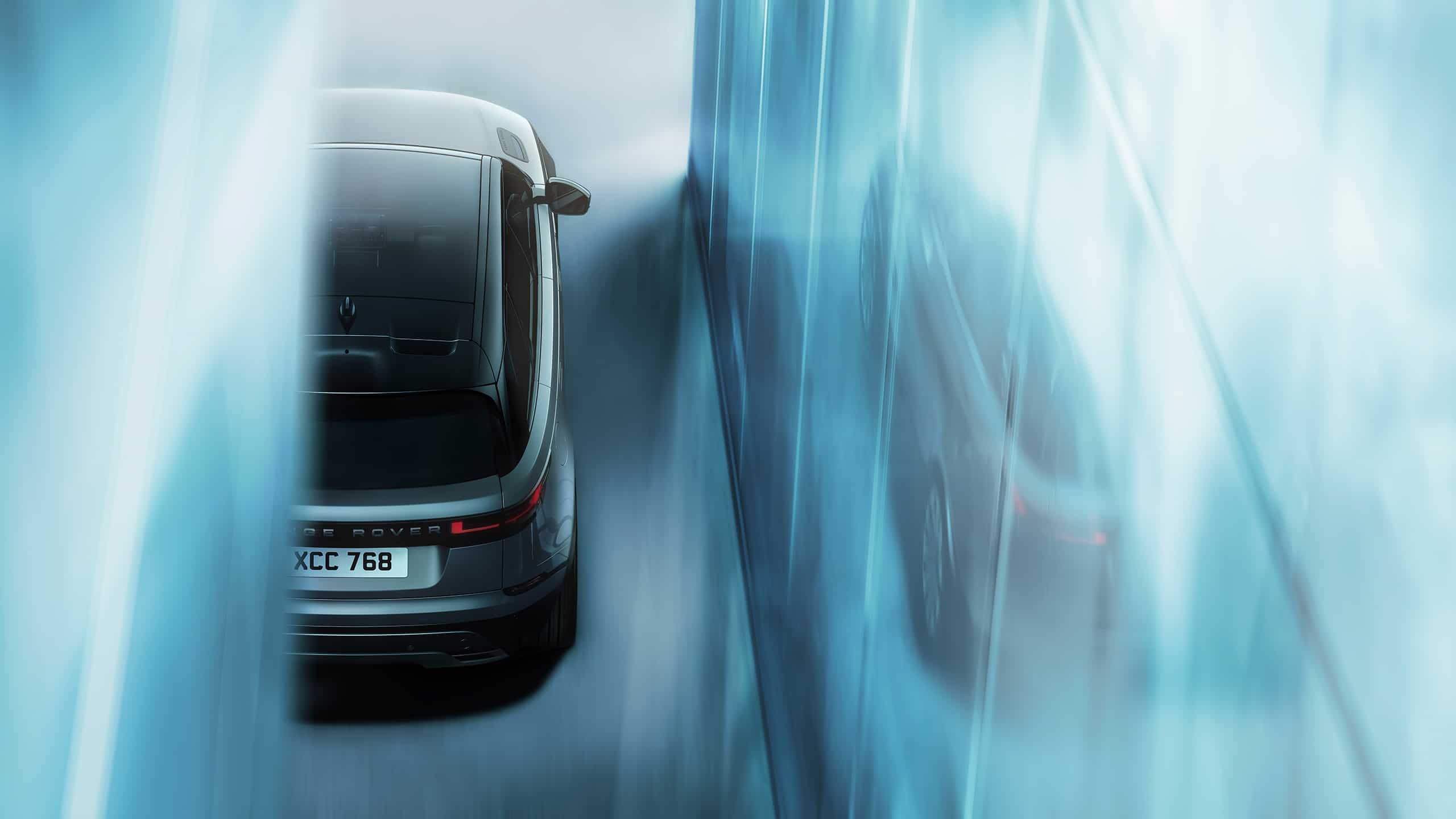 Top side view of Range Rover Velar