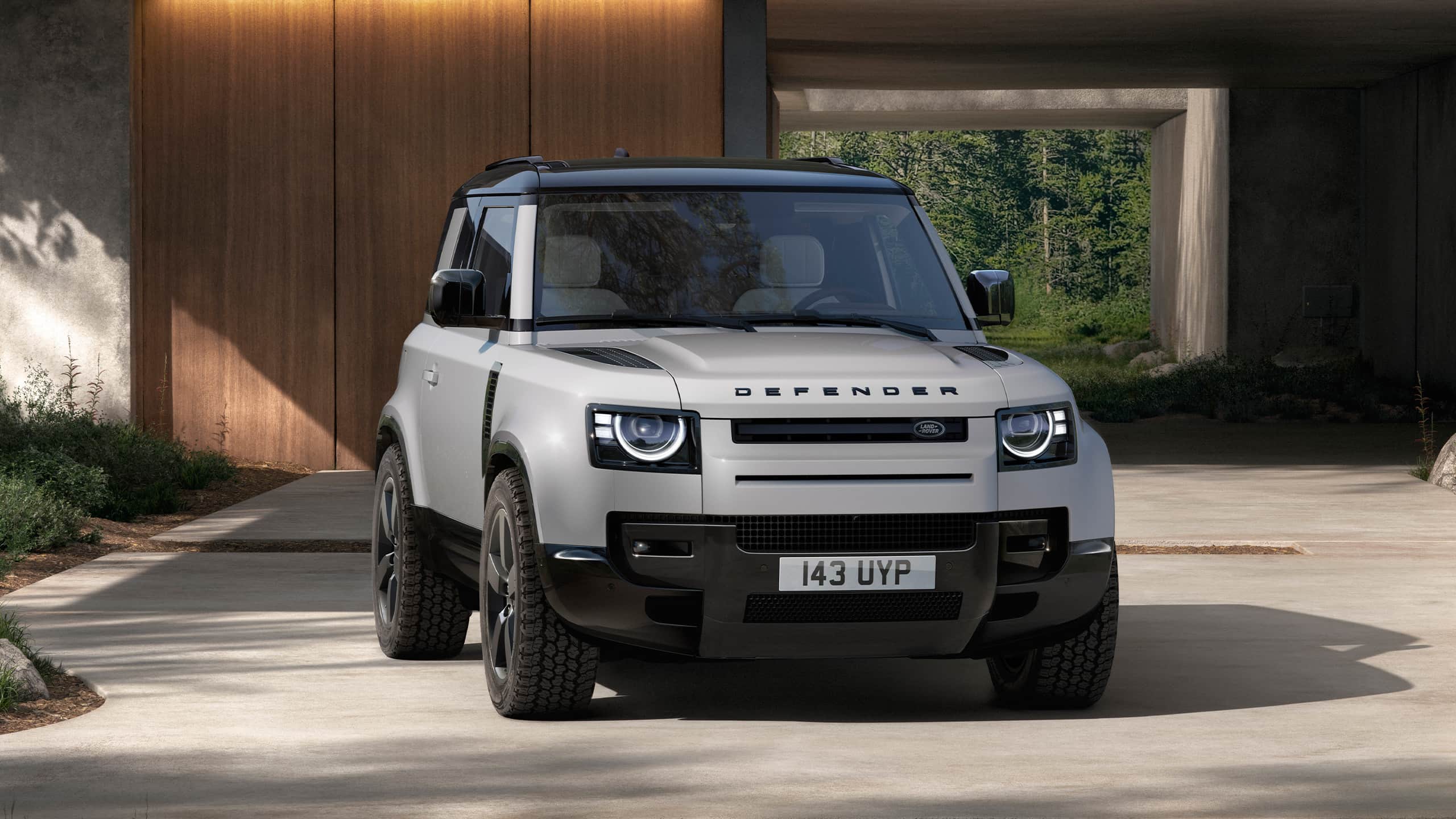 Defender parked on parking